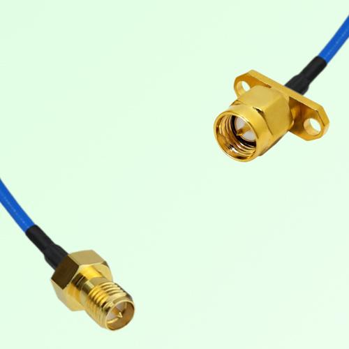 Semi-Flexible Jumper SMA Male 2 Hole Flange Mount to RP SMA Female