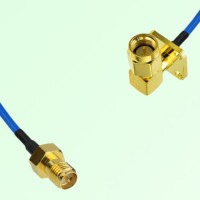 Semi-Flexible Jumper SMA Male Right Angle 4 Hole 12.7x12.7mm to RP SMA Female