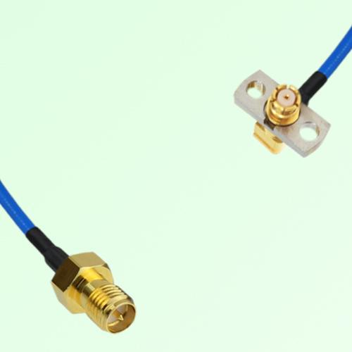 Semi-Flexible Jumper SMP Female Right Angle 2 Hole Flange Mount to RP SMA Female Semi-Flexible Jumper SMP Female Right Angle 2 Hole Flange Mount to RP SMA Female