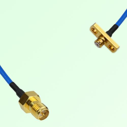 Semi-Flexible Jumper SMP Female 2 Hole Flange Mount to RP SMA Female Semi-Flexible Jumper SMP Female 2 Hole Flange Mount to RP SMA Female