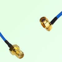 Semi-Flexible Jumper SSMA Male Right Angle to RP SMA Female