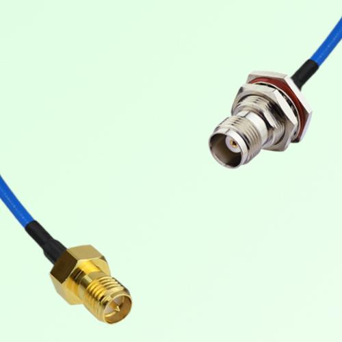 Semi-Flexible Jumper TNC Bulkhead Female with O-Ring to RP SMA Female