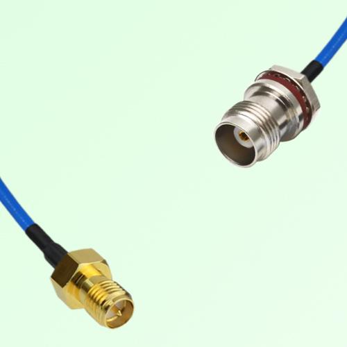 Semi-Flexible TNC Front Mount Bulkhead Female with O-Ring to RP SMA Female
