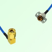 Semi-Flexible Jumper SBMA Female 2 Hole Flange Mount to RP SMA Male Right Angle Semi-Flexible Jumper SBMA Female 2 Hole Flange Mount to RP SMA Male Right Angle