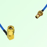Semi-Flexible Jumper SBMA Bulkhead Male to RP SMA Male Right Angle Semi-Flexible Jumper SBMA Bulkhead Male to RP SMA Male Right Angle