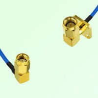 Semi-Flexible Jumper SMA Male Right Angle 4 Hole to RP SMA Male Right Angle