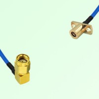 Semi-Flexible Jumper SMB Female 2 Hole Flange Mount to RP SMA Male Right Angle Semi-Flexible Jumper SMB Female 2 Hole Flange Mount to RP SMA Male Right Angle