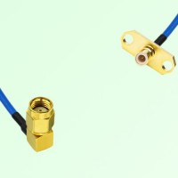 Semi-Flexible Jumper SMB Male 2 Hole Flange Mount to RP SMA Male Right Angle Semi-Flexible Jumper SMB Male 2 Hole Flange Mount to RP SMA Male Right Angle