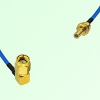 Semi-Flexible Jumper SMB Bulkhead Male to RP SMA Male Right Angle Semi-Flexible Jumper SMB Bulkhead Male to RP SMA Male Right Angle