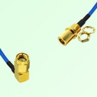 Semi-Flexible Jumper SMB Front Mount Bulkhead Female to RP SMA Male Right Angle Semi-Flexible Jumper SMB Front Mount Bulkhead Female to RP SMA Male Right Angle