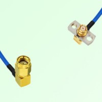 Semi-Flexible Jumper SMP Female Right Angle 2 Hole to RP SMA Male Right Angle Semi-Flexible Jumper SMP Female Right Angle 2 Hole to RP SMA Male Right Angle