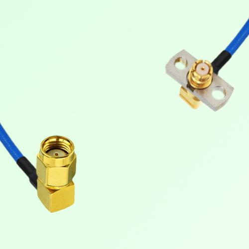 Semi-Flexible Jumper SMP Female Right Angle 2 Hole to RP SMA Male Right Angle Semi-Flexible Jumper SMP Female Right Angle 2 Hole to RP SMA Male Right Angle