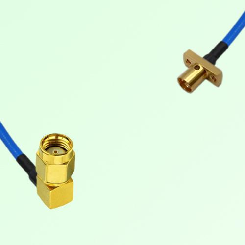 Semi-Flexible Jumper SMP Male 2 Hole Flange Mount to RP SMA Male Right Angle Semi-Flexible Jumper SMP Male 2 Hole Flange Mount to RP SMA Male Right Angle