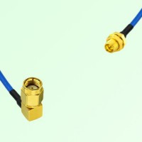 Semi-Flexible Jumper SMP Bulkhead Male to RP SMA Male Right Angle Semi-Flexible Jumper SMP Bulkhead Male to RP SMA Male Right Angle