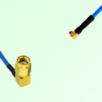 Semi-Flexible Jumper SMPM / SSMP Female Right Angle to RP SMA Male Right Angle