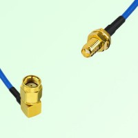 Semi-Flexible Jumper SSMA Bulkhead Female to RP SMA Male Right Angle