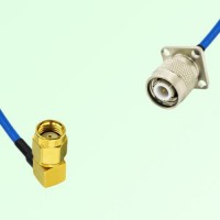 Semi-Flexible Jumper TNC Male 4 Hole 17.5x17.5mm to RP SMA Male Right Angle