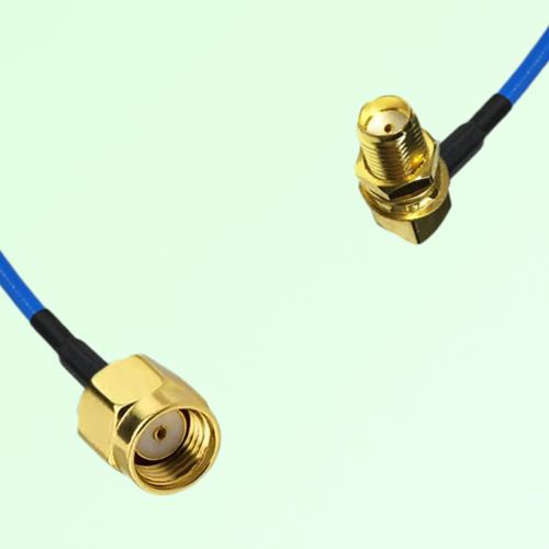 Semi-Flexible Jumper SMA Bulkhead Female Right Angle to RP SMA Male