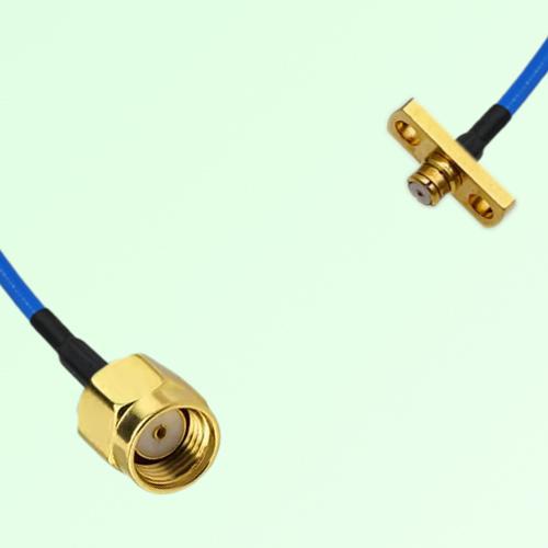 Semi-Flexible Jumper SMP Female 2 Hole Flange Mount to RP SMA Male