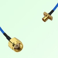 Semi-Flexible Jumper SMP Male 2 Hole Flange Mount to RP SMA Male