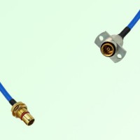 Semi-Flexible Jumper SBMA Female 2 Hole Flange Mount to SBMA Bulkhead Male Semi-Flexible Jumper SBMA Female 2 Hole Flange Mount to SBMA Bulkhead Male