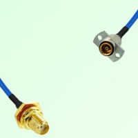 Semi-Flexible Jumper SBMA Female 2 Hole to SMA Bulkhead Female with O-Ring Semi-Flexible Jumper SBMA Female 2 Hole to SMA Bulkhead Female with O-Ring