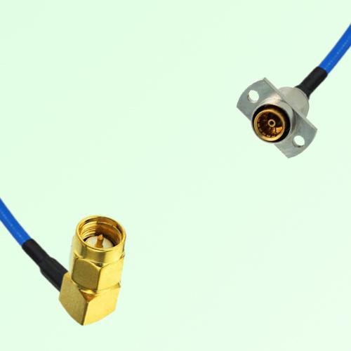 Semi-Flexible Jumper SBMA Female 2 Hole Flange Mount to SMA Male Right Angle Semi-Flexible Jumper SBMA Female 2 Hole Flange Mount to SMA Male Right Angle
