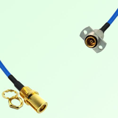 Semi-Flexible Jumper SBMA Female 2 Hole to SMB Front Mount Bulkhead Female Semi-Flexible Jumper SBMA Female 2 Hole to SMB Front Mount Bulkhead Female