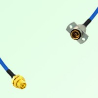 Semi-Flexible Jumper SBMA Female 2 Hole Flange Mount to SMP Bulkhead Male Semi-Flexible Jumper SBMA Female 2 Hole Flange Mount to SMP Bulkhead Male