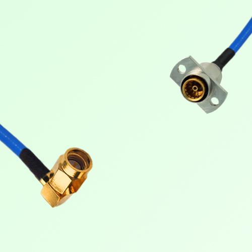 Semi-Flexible Jumper SBMA Female 2 Hole Flange Mount to SSMA Male Right Angle