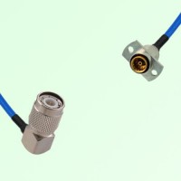 Semi-Flexible Jumper SBMA Female 2 Hole Flange Mount to TNC Male Right Angle Semi-Flexible Jumper SBMA Female 2 Hole Flange Mount to TNC Male Right Angle