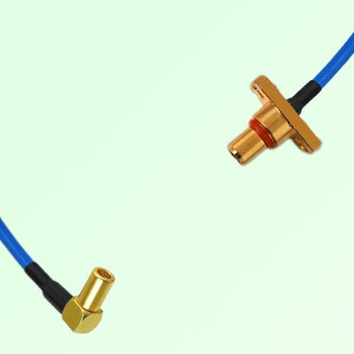 Semi-Flexible Jumper SBMA Male 2 Hole Flange Mount to SSMB Female Right Angle
