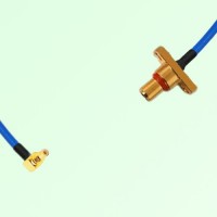 Semi-Flexible Jumper SBMA Male 2 Hole Flange Mount to SSMC Male Right Angle Semi-Flexible Jumper SBMA Male 2 Hole Flange Mount to SSMC Male Right Angle