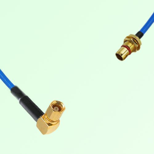 Semi-Flexible Jumper SBMA Bulkhead Male to SMC Female Right Angle Semi-Flexible Jumper SBMA Bulkhead Male to SMC Female Right Angle