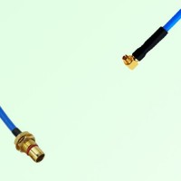 Semi-Flexible Jumper SMPM / SSMP Female Right Angle to SBMA Bulkhead Male Semi-Flexible Jumper SMPM / SSMP Female Right Angle to SBMA Bulkhead Male