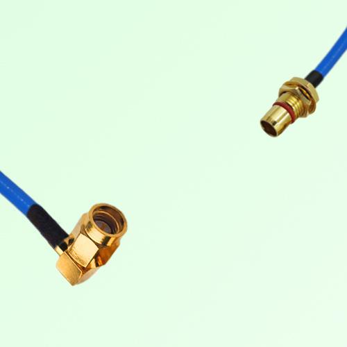 Semi-Flexible Jumper SBMA Bulkhead Male to SSMA Male Right Angle