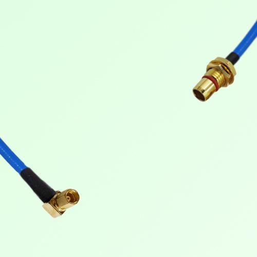 Semi-Flexible Jumper SBMA Bulkhead Male to SSMC Female Right Angle Semi-Flexible Jumper SBMA Bulkhead Male to SSMC Female Right Angle