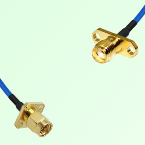 Semi-Flexible Jumper SMA Female 2 Hole to SMA Male 4 Hole 12.7x12.7mm Semi-Flexible Jumper SMA Female 2 Hole to SMA Male 4 Hole 12.7x12.7mm