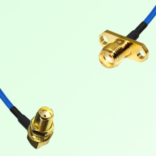 Semi-Flexible Jumper SMA Female 2 Hole to SMA Bulkhead Female Right Angle Semi-Flexible Jumper SMA Female 2 Hole to SMA Bulkhead Female Right Angle