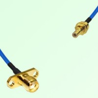 Semi-Flexible Jumper SMB Bulkhead Male to SMA Female 2 Hole Flange Mount Semi-Flexible Jumper SMB Bulkhead Male to SMA Female 2 Hole Flange Mount