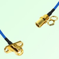 Semi-Flexible Jumper SMB Front Mount Bulkhead Female to SMA Female 2 Hole