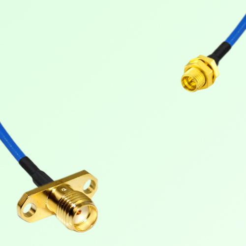Semi-Flexible Jumper SMP Bulkhead Male to SMA Female 2 Hole Flange Mount Semi-Flexible Jumper SMP Bulkhead Male to SMA Female 2 Hole Flange Mount