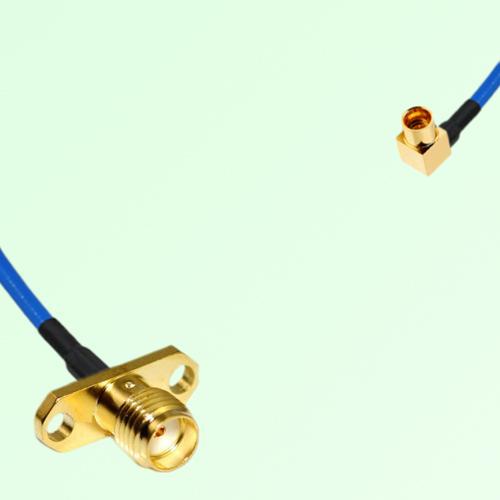 Semi-Flexible Jumper SMP Male Right Angle to SMA Female 2 Hole Flange Mount Semi-Flexible Jumper SMP Male Right Angle to SMA Female 2 Hole Flange Mount