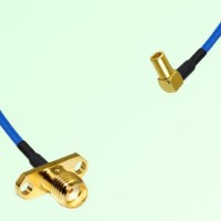 Semi-Flexible Jumper SSMB Female Right Angle to SMA Female 2 Hole Flange Mount