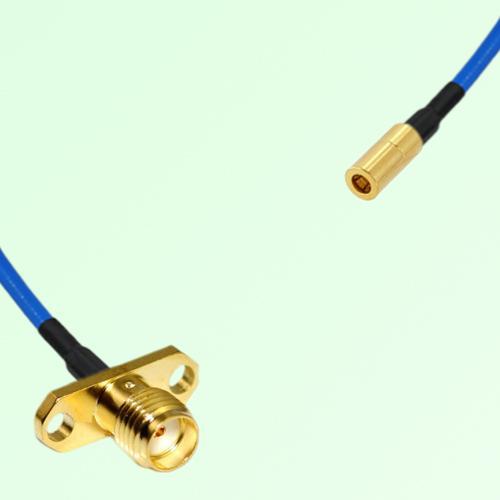 Semi-Flexible Jumper SSMB Female to SMA Female 2 Hole Flange Mount