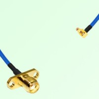 Semi-Flexible Jumper SSMC Male Right Angle to SMA Female 2 Hole Flange Mount Semi-Flexible Jumper SSMC Male Right Angle to SMA Female 2 Hole Flange Mount