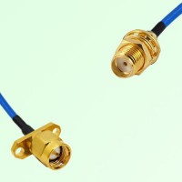 Semi-Flexible Jumper SMA Bulkhead Female to SMA Male 2 Hole Flange Mount Semi-Flexible Jumper SMA Bulkhead Female to SMA Male 2 Hole Flange Mount