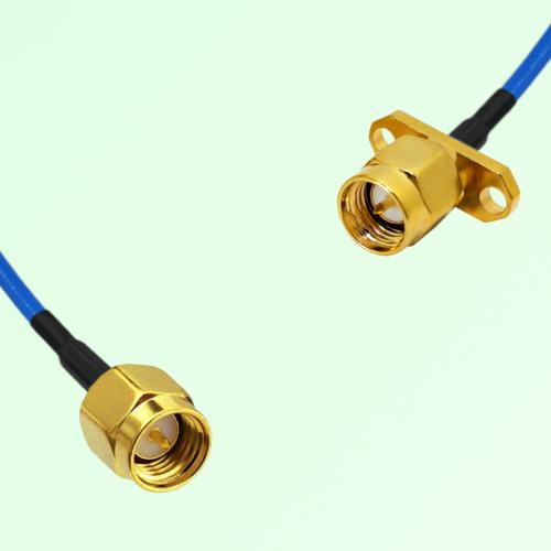 Semi-Flexible Jumper SMA Male 2 Hole Flange Mount to SMA Male Semi-Flexible Jumper SMA Male 2 Hole Flange Mount to SMA Male