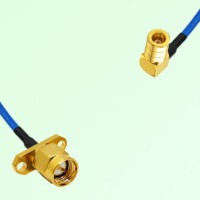 Semi-Flexible Jumper SMB Female Right Angle to SMA Male 2 Hole Flange Mount Semi-Flexible Jumper SMB Female Right Angle to SMA Male 2 Hole Flange Mount