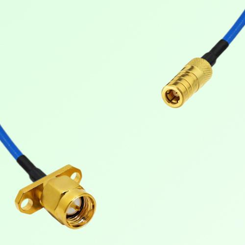 Semi-Flexible Jumper SMB Female to SMA Male 2 Hole Flange Mount